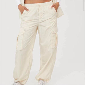 Aerie OFFLINE Beige Wide Leg Cargo Pants XL